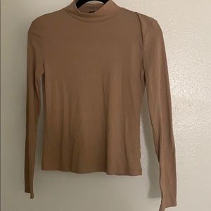 Forever21 ribbed nude turtle neck